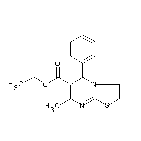 HTS00006 ethyl 7-methyl-5-phenyl-4,5-dihydro-2H,3H-1,3-thiazolidino[3,2-a]pyrimidine-6- carboxylate