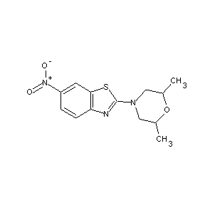 HTS00012 2-(2,6-dimethylmorpholin-4-yl)-6-nitrobenzothiazole