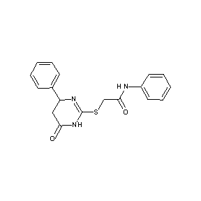 HTS00020 2-(4-oxo-6-phenyl(3,5,6-trihydropyrimidin-2-ylthio))-N-phenylacetamide