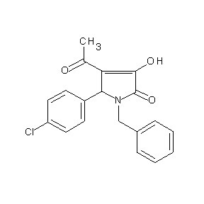 HTS00021 3-acetyl-2-(4-chlorophenyl)-4-hydroxy-5-oxo-1-benzyl-3-pyrroline