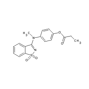 HTS00023 4-[(1,1-dioxobenzo[d]1,2-thiazolin-3-yl)methylamino]phenyl propanoate