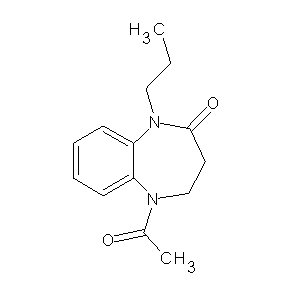 HTS00025 1-acetyl-4-oxo-5-propyl-2H,3H-benzo[b]1,4-diazaperhydroepine
