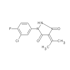 HTS00032 1-(3-chloro-4-fluorophenyl)-4-(methylethylidene)-1,2-diazolidine-3,5-dione