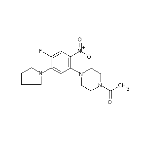 HTS00037 1-acetyl-4-(4-fluoro-2-nitro-5-pyrrolidinylphenyl)piperazine