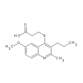 HTS00041 3-(6-methoxy-2-methyl-3-propyl-4-quinolylthio)propanoic acid