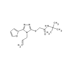 HTS00042 N-(tert-butyl)-2-(5-(2-furyl)-4-prop-2-enyl(1,2,4-triazol-3-ylthio))acetamide