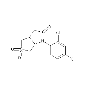 HTS00043 4-(2,4-dichlorophenyl)-1,3,4,6,3a,6a-hexahydro-2-thia-4-azapentalene-2,2,5-tri one