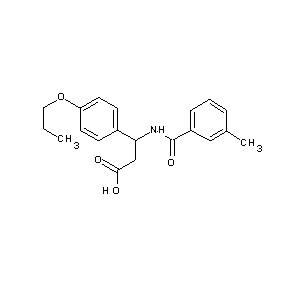 HTS00046 3-[(3-methylphenyl)carbonylamino]-3-(4-propoxyphenyl)propanoic acid
