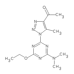 HTS00050 4-acetyl-1-[6-(dimethylamino)-4-ethoxy(1,3,5-triazin-2-yl)]-5-methyl-1,2,3-tri azole