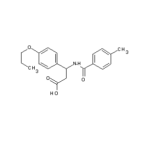 HTS00051 3-[(4-methylphenyl)carbonylamino]-3-(4-propoxyphenyl)propanoic acid