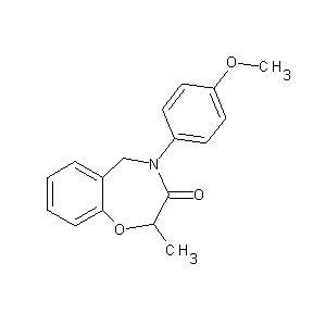 HTS00056 4-(4-methoxyphenyl)-2-methyl-2H,5H-benzo[f]1,4-oxazaperhydroepin-3-one