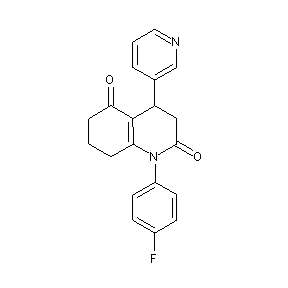 HTS00062 1-(4-fluorophenyl)-4-(3-pyridyl)-1,3,4,6,7,8-hexahydroquinoline-2,5-dione