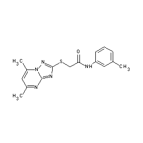 HTS00063 2-(5,7-dimethyl(8-hydro-1,2,4-triazolo[1,5-a]pyrimidin-2-ylthio))-N-(3-methylp henyl)acetamide