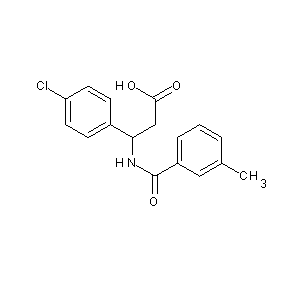 HTS00074 3-(4-chlorophenyl)-3-[(3-methylphenyl)carbonylamino]propanoic acid