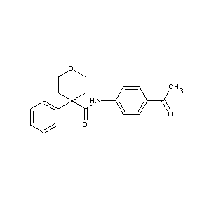 HTS00077 N-(4-acetylphenyl)(4-phenyl(2H-3,4,5,6-tetrahydropyran-4-yl))carboxamide