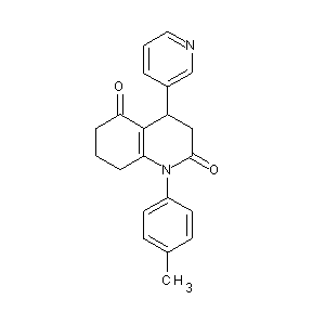 HTS00078 1-(4-methylphenyl)-4-(3-pyridyl)-1,3,4,6,7,8-hexahydroquinoline-2,5-dione