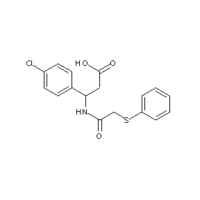 HTS00085 3-(4-chlorophenyl)-3-(2-phenylthioacetylamino)propanoic acid