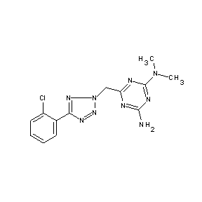 HTS00089 (4-amino-6-{[5-(2-chlorophenyl)(1,2,3,4-tetraazol-2-yl)]methyl}(1,3,5-triazin- 2-yl))dimethylamine