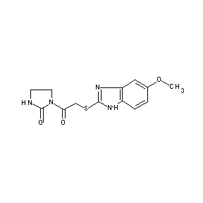 HTS00098 1-[2-(5-methoxybenzimidazol-2-ylthio)acetyl]imidazolidin-2-one