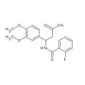 HTS00099 3-(3,4-dimethoxyphenyl)-3-[(2-fluorophenyl)carbonylamino]propanoic acid