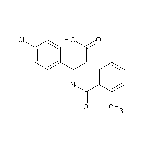 HTS00101 3-(4-chlorophenyl)-3-[(2-methylphenyl)carbonylamino]propanoic acid