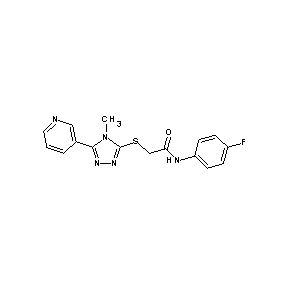 HTS00102 N-(4-fluorophenyl)-2-(4-methyl-5-(3-pyridyl)(1,2,4-triazol-3-ylthio))acetamide