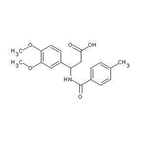 HTS00104 3-(3,4-dimethoxyphenyl)-3-[(4-methylphenyl)carbonylamino]propanoic acid