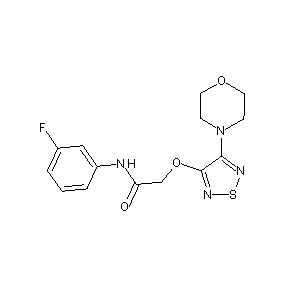 HTS00107 N-(3-fluorophenyl)-2-(4-morpholin-4-yl(1,2,5-thiadiazol-3-yloxy))acetamide