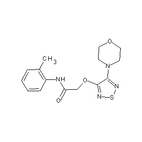 HTS00108 N-(2-methylphenyl)-2-(4-morpholin-4-yl(1,2,5-thiadiazol-3-yloxy))acetamide