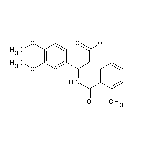 HTS00109 3-(3,4-dimethoxyphenyl)-3-[(2-methylphenyl)carbonylamino]propanoic acid