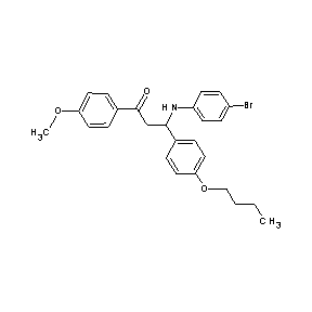 HTS02406 3-[(4-bromophenyl)amino]-3-(4-butoxyphenyl)-1-(4-methoxyphenyl)propan-1-one