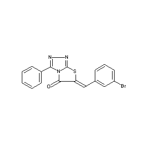 HTS06195 6-[(3-bromophenyl)methylene]-3-phenyl-1,3-thiazolidino[2,3-c]1,2,4-triazol-5-o ne
