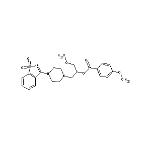 HTS06739 2-[4-(1,1-dioxobenzo[d]1,2-thiazol-3-yl)piperazinyl]-1-(methoxymethyl)ethyl 4- methoxybenzoate
