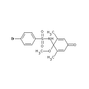 HTS07329 4-{[(4-bromophenyl)sulfonyl]amino}-4-methoxy-3,5-dimethylcyclohexa-2,5-dien-1- one