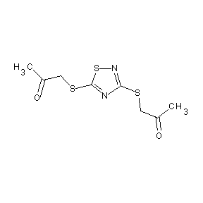 HTS07547 1-[3-(2-oxopropylthio)-1,2,4-thiadiazol-5-ylthio]acetone