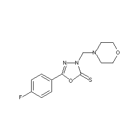 HTS10241 5-(4-fluorophenyl)-3-(morpholin-4-ylmethyl)-1,3,4-oxadiazoline-2-thione