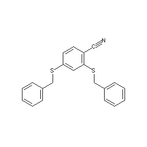 SBB001904 2,4-bis(phenylmethylthio)benzenecarbonitrile