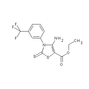 SBB002720 ethyl 4-amino-2-thioxo-3-[3-(trifluoromethyl)phenyl]-1,3-thiazoline-5-carboxyl ate