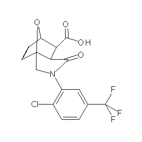 SBB013293 3-[2-chloro-5-(trifluoromethyl)phenyl]-4-oxo-10-oxa-3-azatricyclo[5.2.1.0 ]dec-8-ene-6-carboxylic acid