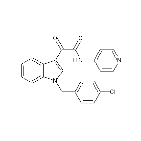 SBB013544 2-{1-[(4-chlorophenyl)methyl]indol-3-yl}-2-oxo-N-(4-pyridyl)acetamide