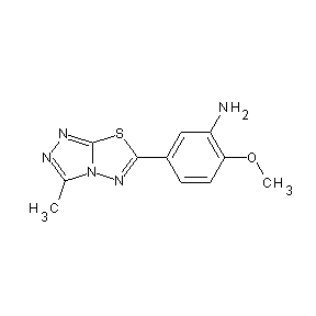 SBB013808 2-methoxy-5-(3-methyl(1,2,4-triazolo[3,4-b]1,3,4-thiadiazolin-6-yl))phenylamin e