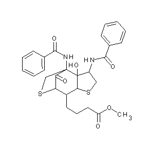 SBB014688 methyl 4-[1,3-bis(phenylcarbonylamino)-2-hydroxy-11-oxo-5,9-dithiatricyclo[6.2 .1.0]undec-7-yl]butanoate