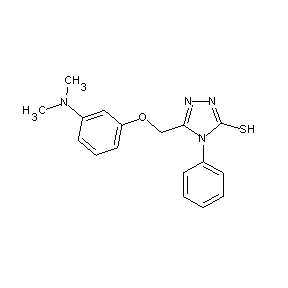 SBB018489 5-{[3-(dimethylamino)phenoxy]methyl}-4-phenyl-1,2,4-triazole-3-thiol