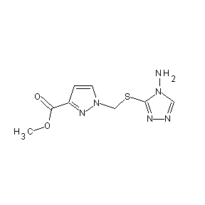 SBB022709 methyl 1-[(4-amino-1,2,4-triazol-3-ylthio)methyl]pyrazole-3-carboxylate