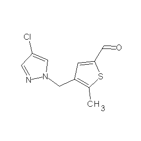 SBB022842 4-[(4-chloropyrazolyl)methyl]-5-methylthiophene-2-carbaldehyde