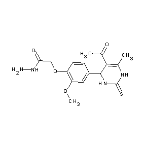 SBB023462 5-acetyl-6-[3,4-bis(???methoxy)phenyl]-4-methyl-2-thioxo-1,3,6-trihydropyrimid ine