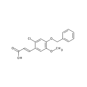 SBB023899 (2E)-3-[2-chloro-5-methoxy-4-(phenylmethoxy)phenyl]prop-2-enoic acid