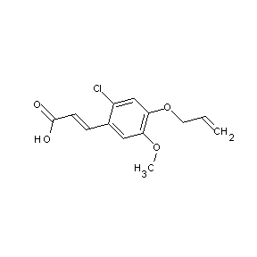 SBB023904 (2E)-3-(2-chloro-5-methoxy-4-prop-2-enyloxyphenyl)prop-2-enoic acid