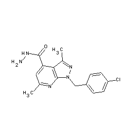 SBB024050 1-[(4-chlorophenyl)methyl]-3,6-dimethylpyrazolo[5,4-b]pyridine-4-carbohydrazid e