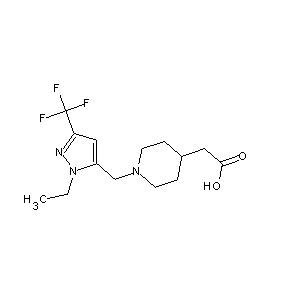 SBB026283 2-(1-{[1-ethyl-3-(trifluoromethyl)pyrazol-5-yl]methyl}-4-piperidyl)acetic acid